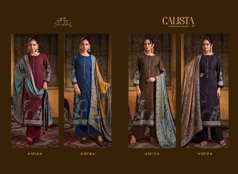 Calista 121 By Shiddat Viscose Pashmina Dress Material